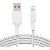 Cablu de date Belkin Boost Charge Braided, USB 2.0 - Lightning, 2m, White