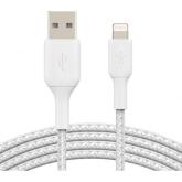 Cablu de date Belkin Boost Charge Braided, USB 2.0 - Lightning, 2m, White