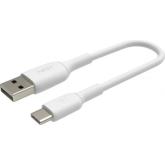 Cablu de date Belkin Boost Charge, USB 2.0 - USB-C, 0.15m, White