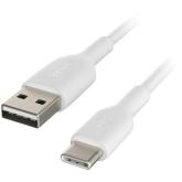 Cablu de date Belkin CAB001BT1MWH, USB - USB-C, 1m, White