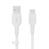 Cablu de date Belkin Flex, USB - USB-C, 2m, White