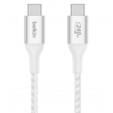 Cablu de date Belkin CAB015BT1MWH, USB-C - USB-C, 1m, White