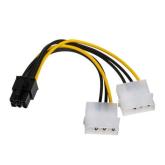 Cablu alimentare Akyga AK-CA-13 PCI-Express 6pin - 2x Molex, 15cm