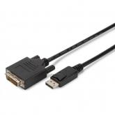 Cablu ASSMANN Displayport Male - DVI-D (24+1) Male, 1m, Black