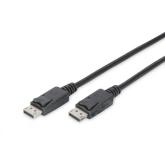 Cablu ASSMANN interlock, Displayport Male - Displayport Male, 1m, Black