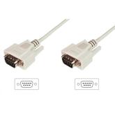 Cablu ASSMANN Serial 9pin Male - Serial 9pin Male, 2m, White