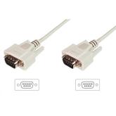 Cablu ASSMANN Serial 9pin Male - Serial 9pin Male, 3m, White
