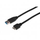 Cablu ASSMANN SuperSpeed, USB 3.0 Male - MicroUSB 3.0 Tip B Female, 1.8m, Black