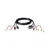 Cablu ATEN 2L-7D02DH, USB + HDMI - DVI-D + audio, 1.8m, Black