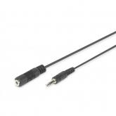 Cablu audio ASSMANN, 3.5mm male - 3.5mm female, 2.5m, Black