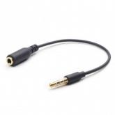Cablu audio Gembird CCA-419, 3.5 mm jack - 3.5 mm jack, 0.18m, Black