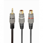 Cablu audio Gembird CCAP-RCAM2F-0.2M, RCA - 2x RCA, 0.2m, Black