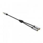 Cablu audio Orico AM-2F3, 2x 3.5mm jack female - 3.5mm jack female, 0.25m, Black