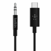 Cablu audio stereo Belkin ROCKSTAR, conectori USB-C la jack 3.5mm, 1.8m, Black