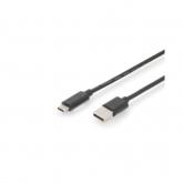 Cablu de date Digitus, USB 2.0 - USB-C, 3m, Black