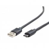 Cablu de date Gembird CCP-USB2-AMCM-1M, USB - USB-C, 1m, Black