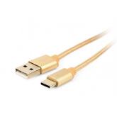 Cablu de date Gembird, USB - USB-C, 1.8m, Gold