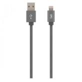 Cablu de date TnB CBLIGHT5SG, USB - Lightning, 2m, Grey