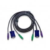 Cablu KVM ATEN 2L-1001P/C, PS/2 + VGA - PS/2 + VGA, 1.8m, Black