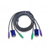 Cablu KVM ATEN 2L-5001P/C, PS/2 + VGA - PS/2 + HDB-15, 1.2m, Black