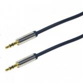 Cablu LogiLink CA10100, Jack 3.5mm - Jack 3.5mm, 1m, Blue