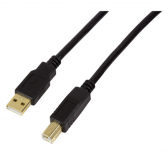Cablu Logilink UA0265, USB-A Male - USB-B Male, 15m, Black