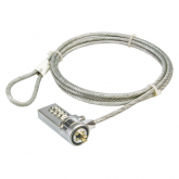 Cablu securitate LogiLink NBS003 cu cifru pentru laptop, Silver