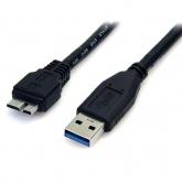 Cablu Startech USB3AUB50CMB, USB 3.0 - micro USB-B, 0.5m, Black