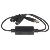 Cablu Startech USBPS2PC, USB - 2x PS/2, 0.4m, Black