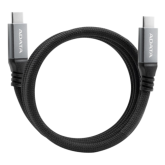 Cablu de date AData CACCU3-100W-100AN-BK, USB-C male - USB-C male, 1 m, Black