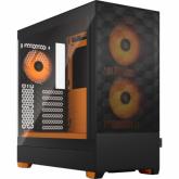 Carcasa Fractal Design Pop Air RGB Orange Core TG Clear, Fara sursa