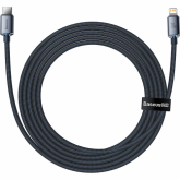 Cablu de date Baseus CAJY000301, USB-C - Lightning, 2m, Crystal Shine Gray