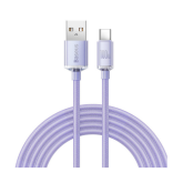 Cablu de date Baseus Crystal Shine, USB-A male - USB-C male, 2 m, Purple