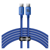 Cablu de date Baseus Crystal Shine, USB-C male - USB-C male, 2m, Blue