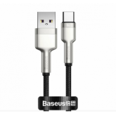 Cablu de date Baseus Cafule Series Metal, USB male - USB-C male, 0.25m, Black