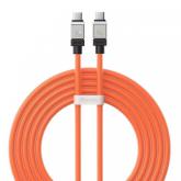 Cablu de date Baseus Coolplay, USB-C male - USB-C male, 2m, Orange