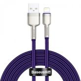 Cablu de date Baseus Cafule Metal, Fast Charging, CALJK-A05, USB - Lightning, 1m, Purple