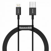 Cablu de date Baseus Superior, Fast Charging, CALYS-A01, USB - Lightning, 1m, Black