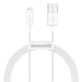 Cablu de date Baseus Superior, Fast Charging, CALYS-B02, USB - Lightning, 1.5m, White