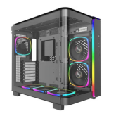 Carcasa Montech KING 95 PRO Black, RGB LED, Fara Sursa