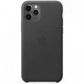 Capac de protectie Apple Leather Case pentru iPhone 11 Pro Max, Black