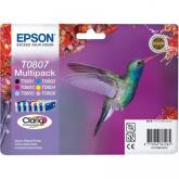 Cartus Cerneala Epson T0807 MultiPack Black, Cyan, Magenta, Yellow, Light Cyan, Light Magenta C13T08074011
