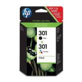 Cartus cerneala HP No 301 DoublePack Black/Tricolor N9J72AE