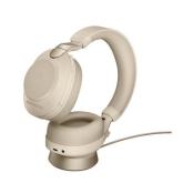 Casti cu microfon Jabra Evolve2 85, Link380c UC Stereo Stand, Beige