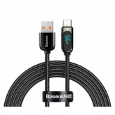 Cablu de date Baseus CASX020101, USB-A male - USB-C male, 2m, Black