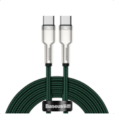 Cablu de date Baseus CATJK-D06, USB-C male - USB-C male, 2 m, Green