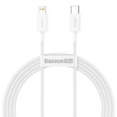 Cablu de date Baseus Superior, Fast Charging, CATLYS-B02, USB-C - Lightning, 1.5m, White