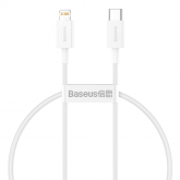 Cablu de date Baseus Superior, Fast Charging, CATLYS-C02, USB-C - Lightning, 2m, White