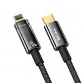 Cablu de date Baseus CATS000101, USB-C - Lightning, 2m, Black