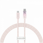 Cablu de date Baseus Explorer, USB male - USB-C male, 1m, Pink